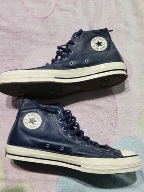 Converse Chuck 70 Leather Navy Blue SZ 15